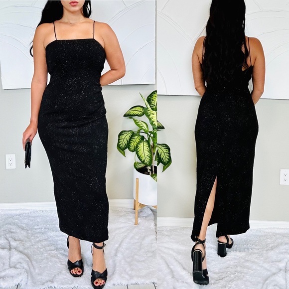 Alex Evenings Black Sparkle Maxi Dress - Picture 3 of 14